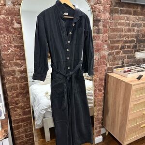 NEVER WORN Black Current/Elliot Linen Jumpsuit